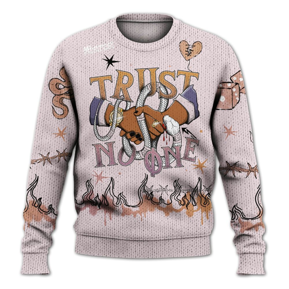 Knitted Sweater To Match Book Sunrise 1s - Trust No One Snake-Bite Doodle Crayon