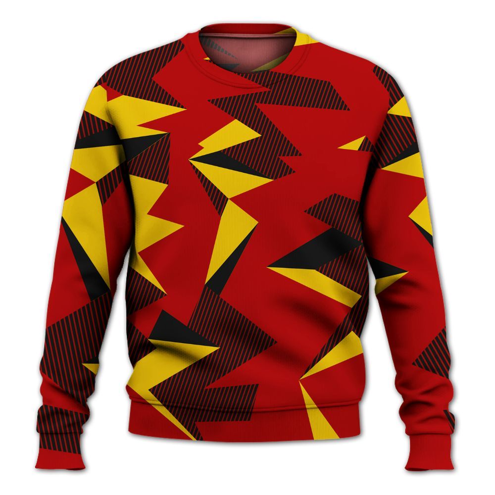 Sweatshirt To Match Low Lucky Cat 1s - Geometric Camouflage Pattern All Over Print