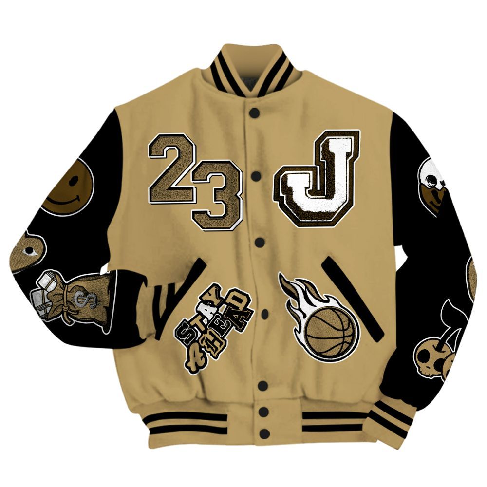 Varsity Jacket To Match Black LD 1000 - Hustles Money Number 23 All Over Print