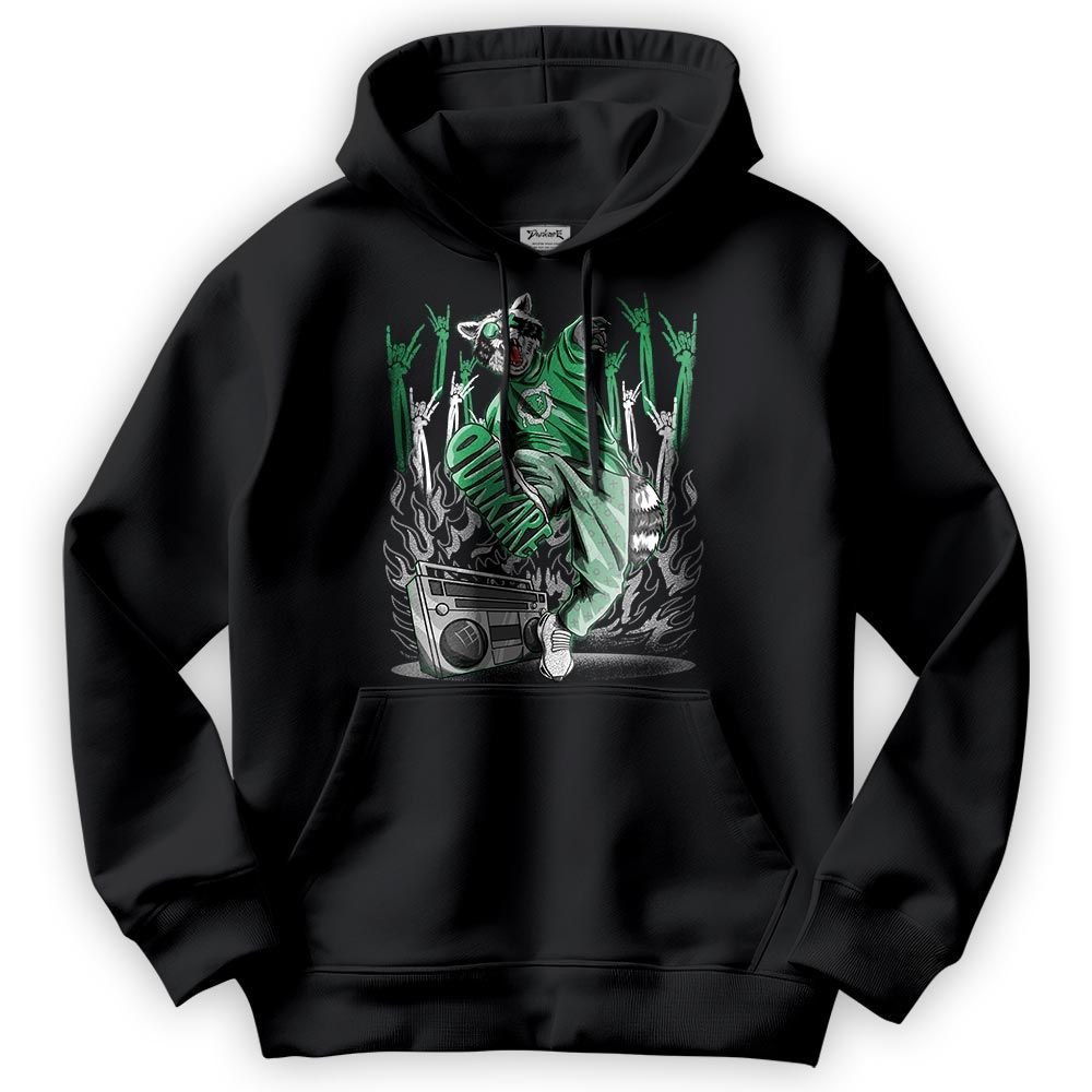 Sweatshirt To Match Black Green Glow 3s Hoodie - Hip Hop Raccoon Hoodie Unisex