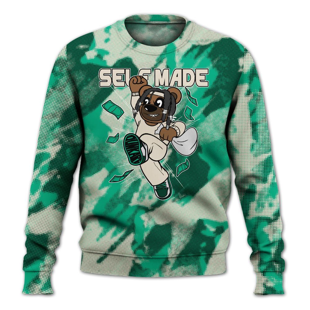 Sweatshirt To Match Oxidized Green 4s - Autonomous Bear Abstract Halftone All Over Print