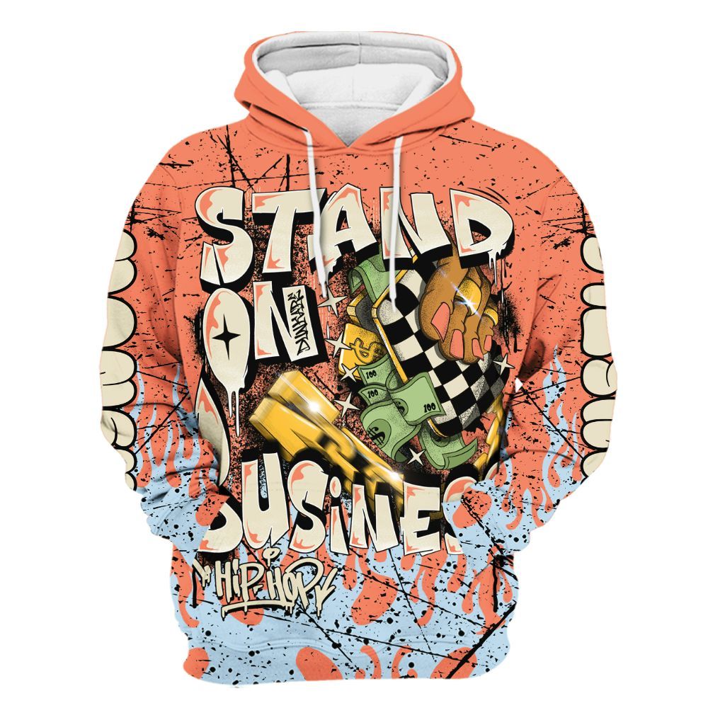 Hoodie To Match DJ Khaled Crimson Bliss 5s - Stand Business Graffiti All Over Print