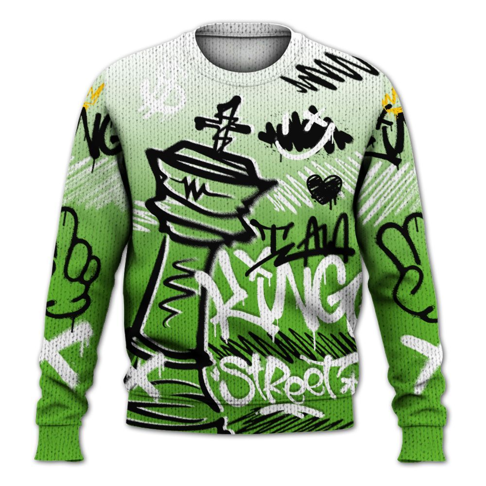 Knitted Sweater To Match Air Foamposite One Volt - Street King Chess Streetwear