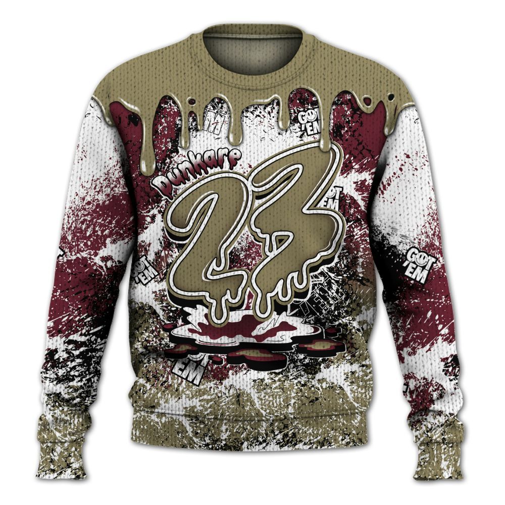 Knitted Sweater To Match Black Olive 7s - Dripping 23 Drip