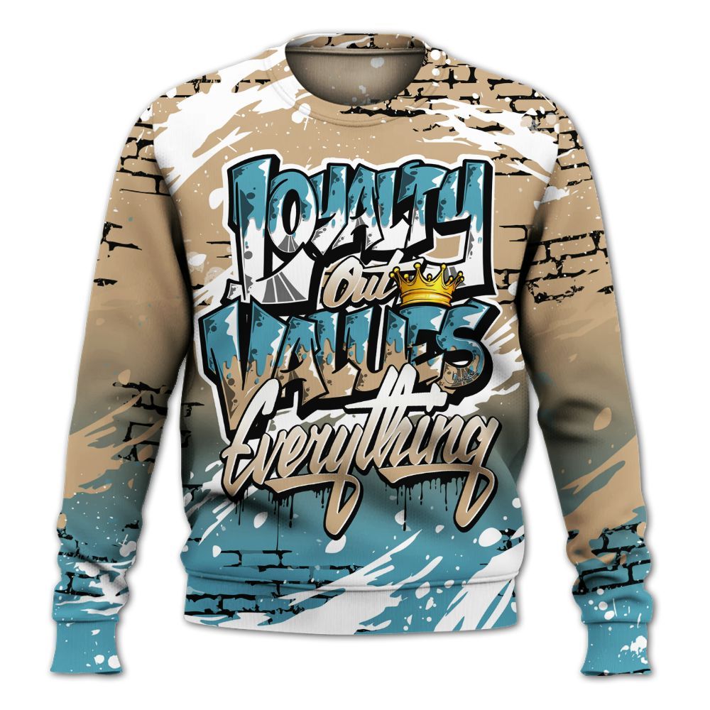 Sweatshirt To Match H-Town 11s - Values Of Loyalty Drip All Over Print