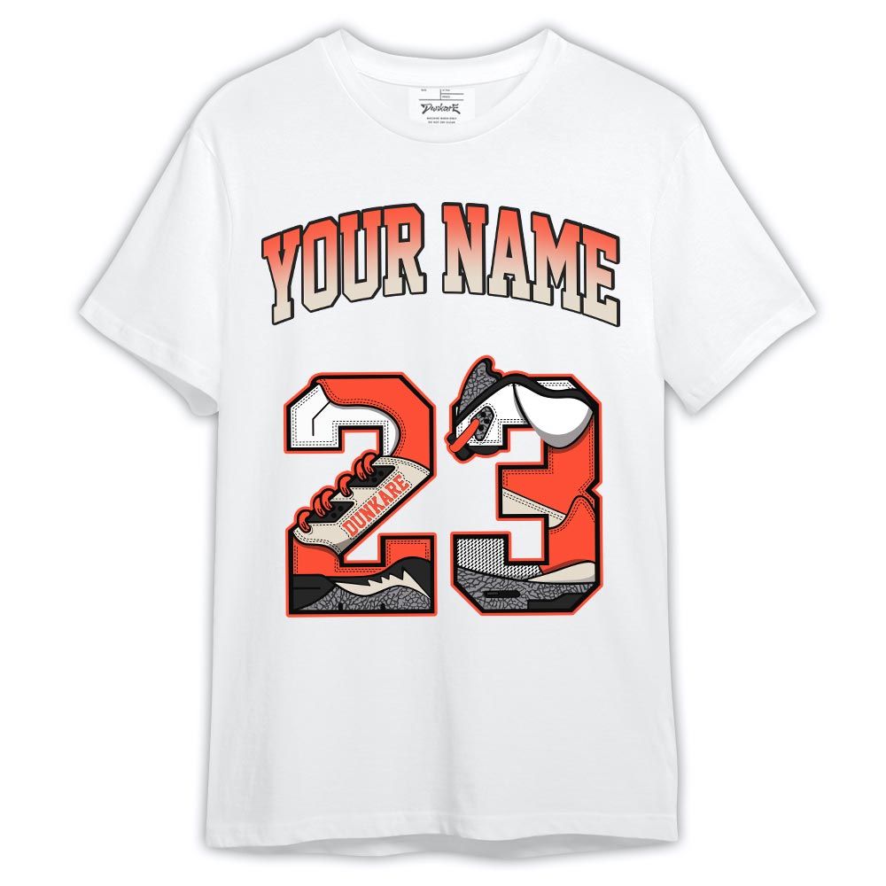 Shirt To Match Shirt Custom Name Number 23 5s, 3 Cosmic Clay T-- To Match Sneaker Georgia Peach 3s Graphic Tee HDT
