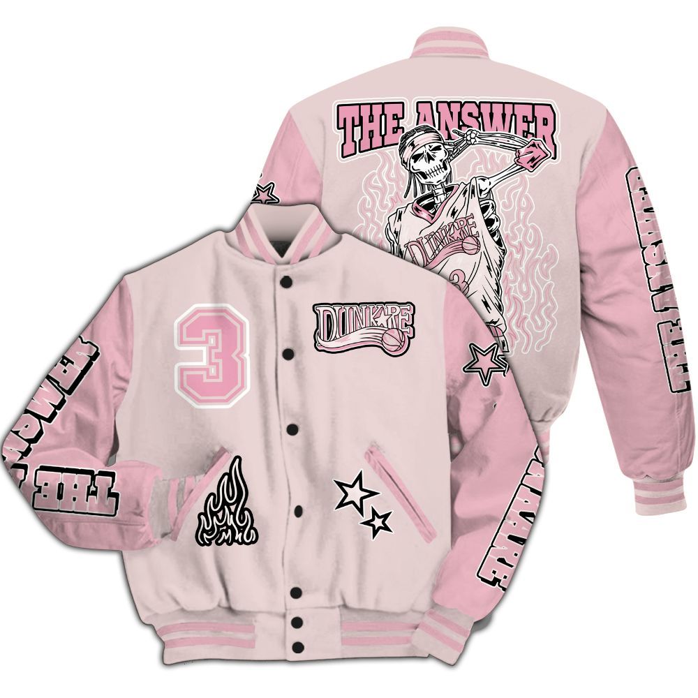 Varsity Jacket To Match Dunk Low KD 17 Aunt Pearl - Allen Answer Skeleton All Over Print