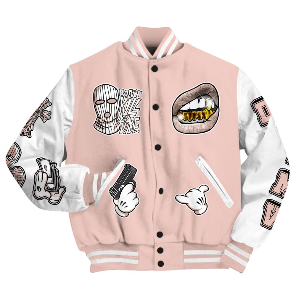 Varsity Jacket To Match Low Legend Pink 11s - Vibe.Unique All Over Print