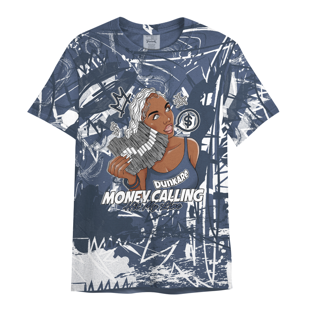 Shirt To Match Low Diffused Blue 11s - Moneycall Unique Scratched Art Shirt Unisex