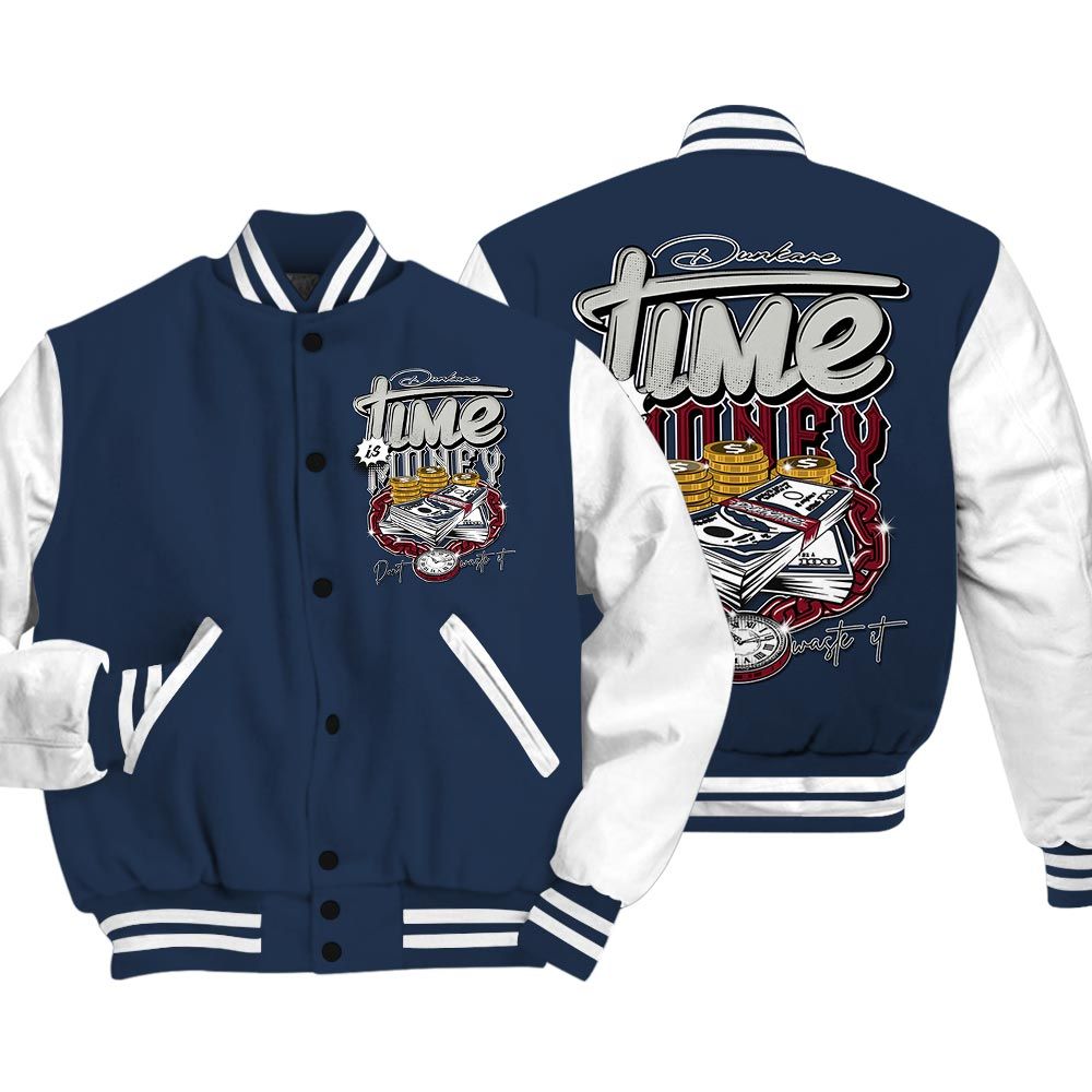 Varsity Jacket To Match Retro Olympic 6s - Time Is Money Varsity Jacket Outfit 1305 HDT