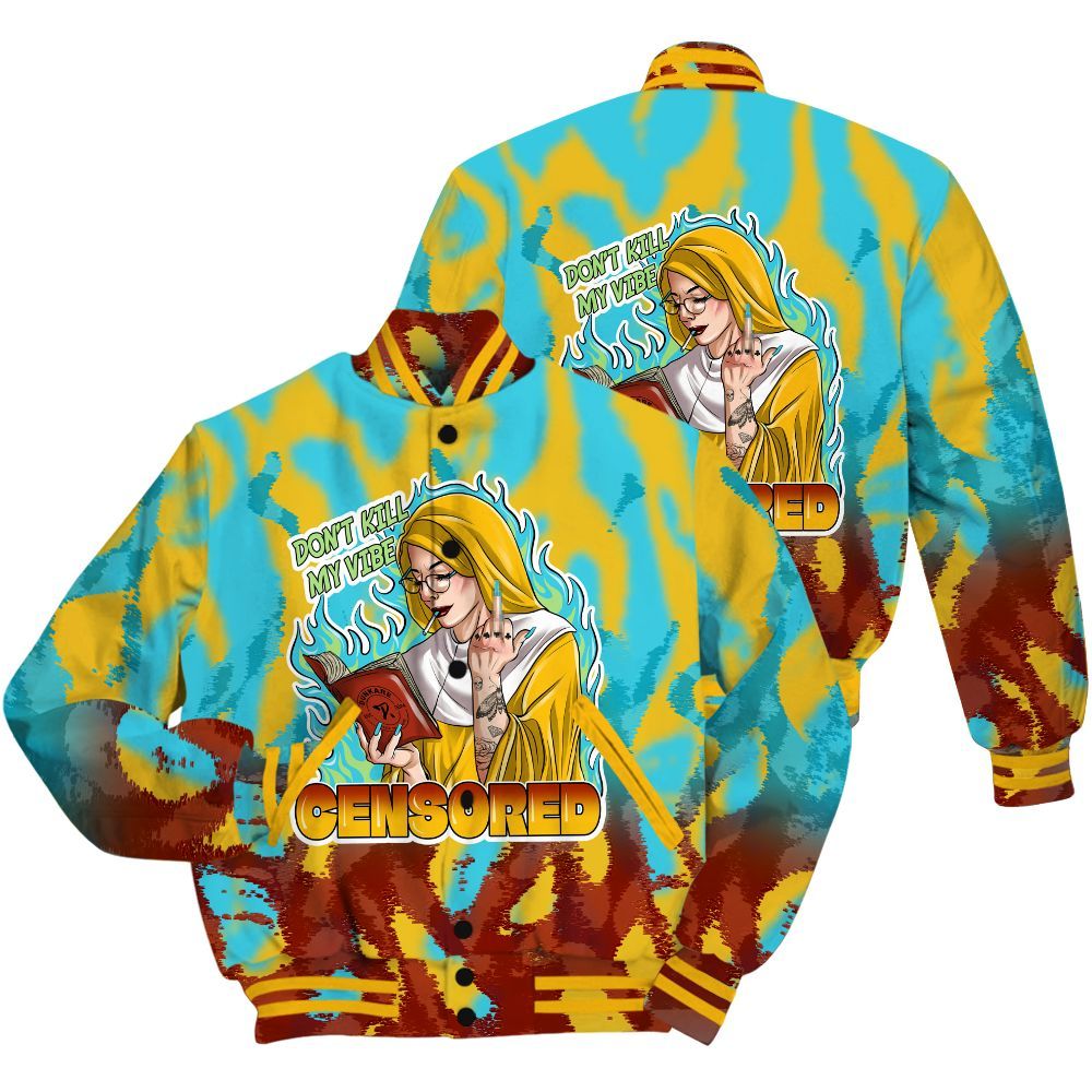 Varsity Jacket To Match SB Dunk Di'Orr Greenwood Shirt - Censoredz Burn All Over Print