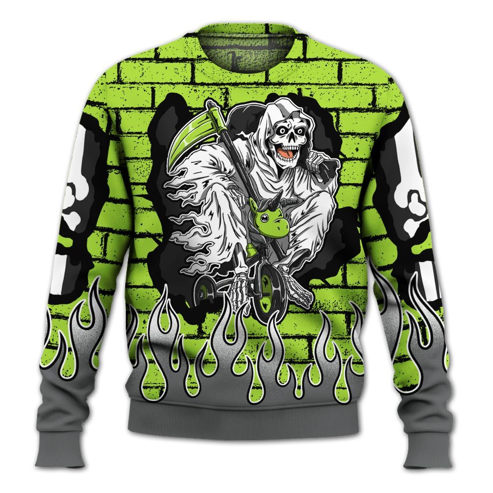 Sweatshirt To Match Air Max 95 Neon - Self Make Skeleton Crashed All Over Print