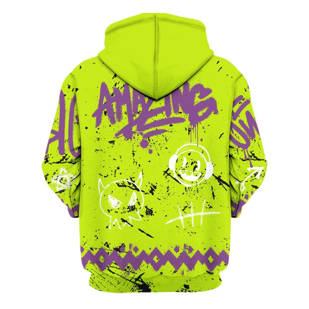 Hoodie To Match GS Black Barely Volt 11s - Friday Sneaker Crayon All Over Print