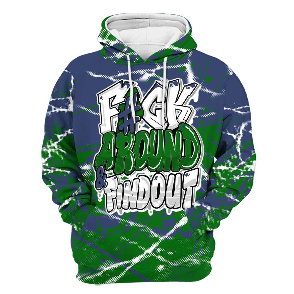 Hoodie To Match Midnight Navy 13s - F Around Find Out Graphic Profound All Over Print