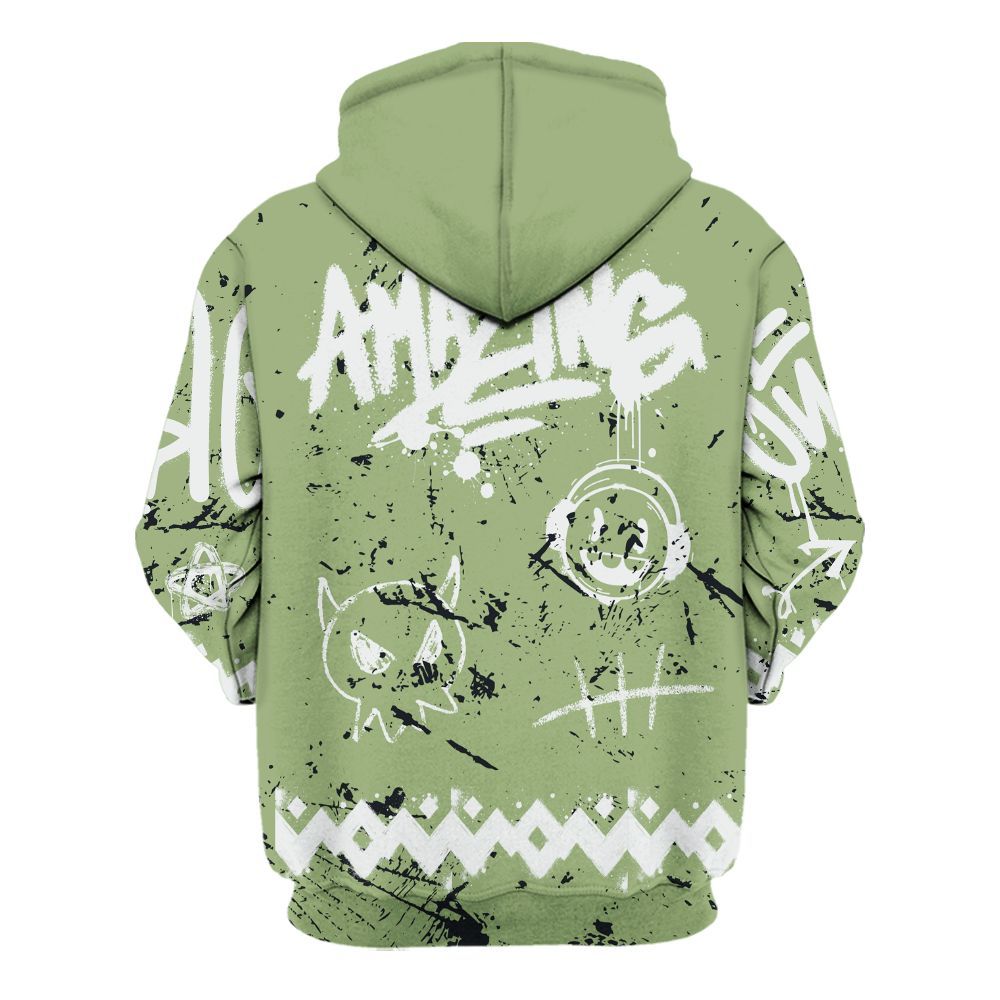 Hoodie To Match Oil Green 4s - Friday Sneaker Crayon All Over Print