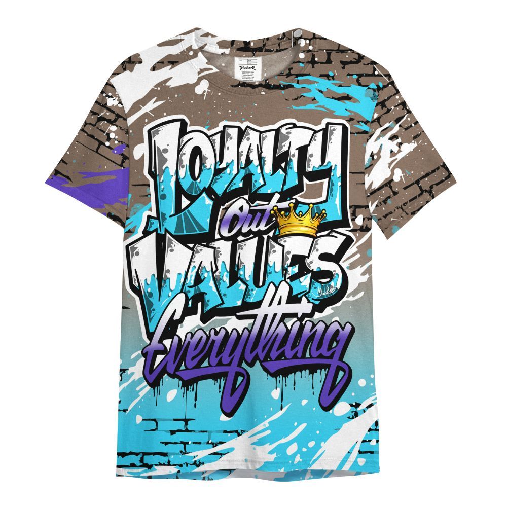 Shirt To Match Olive Concord 9s - Values Of Loyalty Drip All Over Print