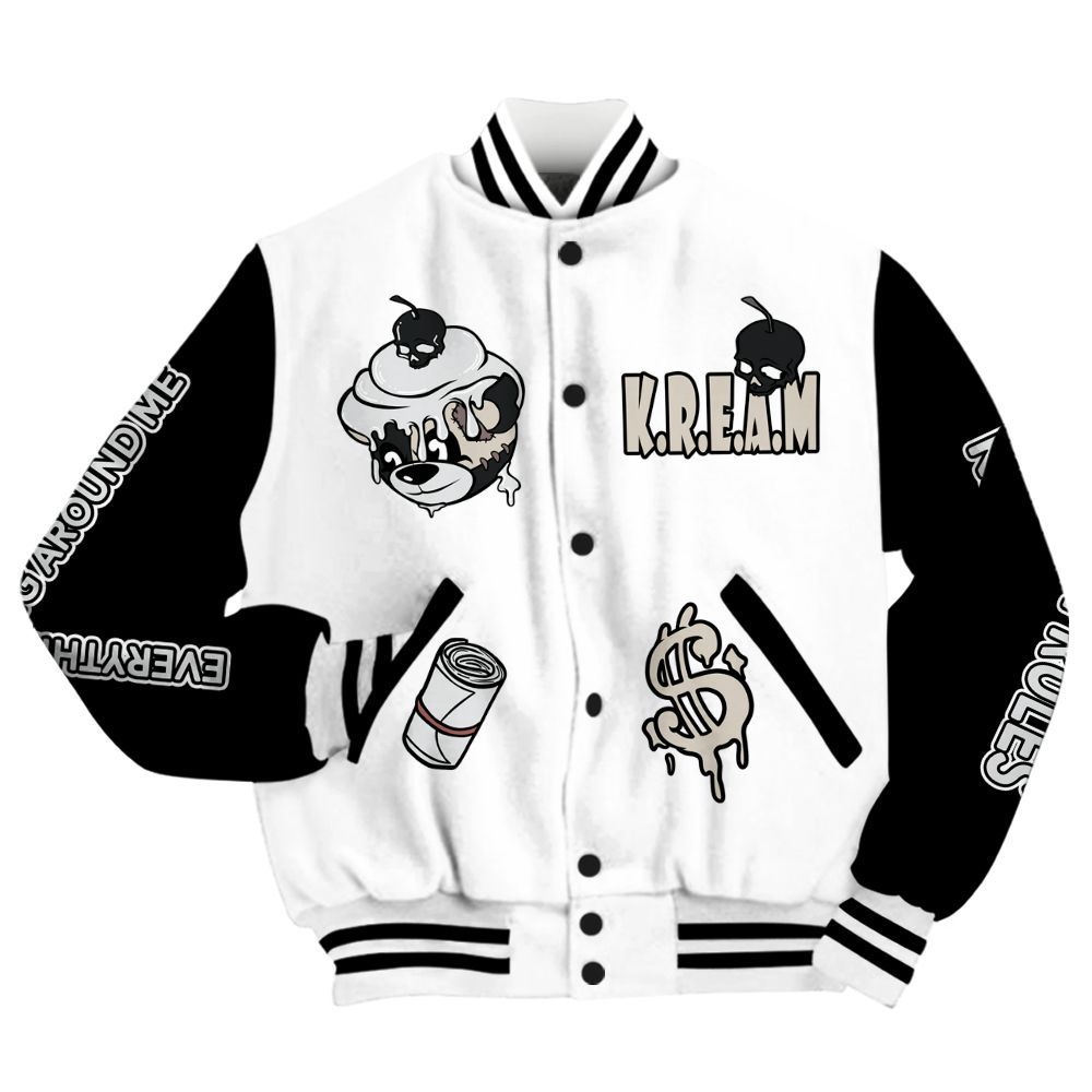 Varsity Jacket To Match Retro Reverse Metallic 5s - Loot Bear All Over Print