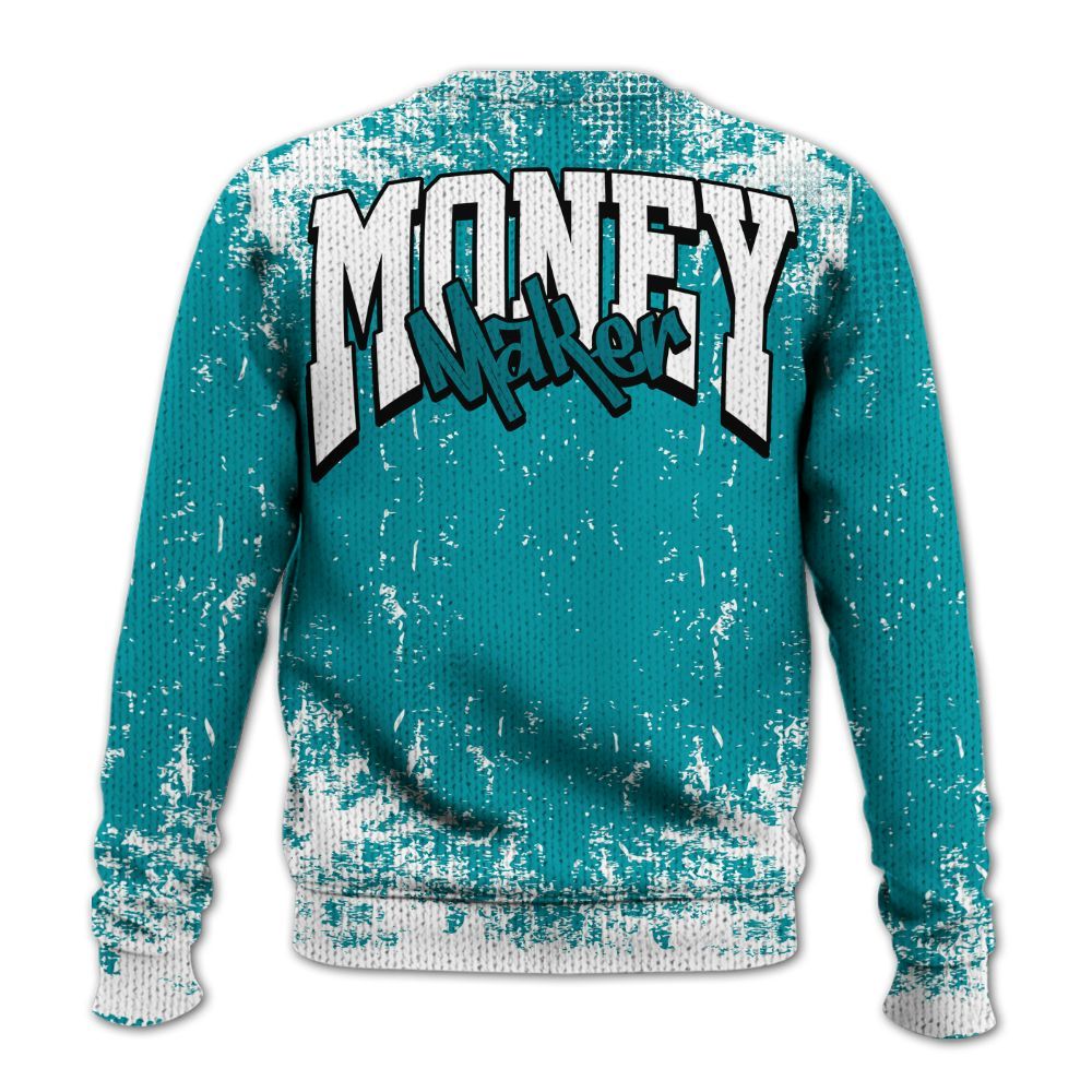Knitted Sweater To Match Air Griffey Max Aquamarine 1s - Move In Silence Money Street Retro