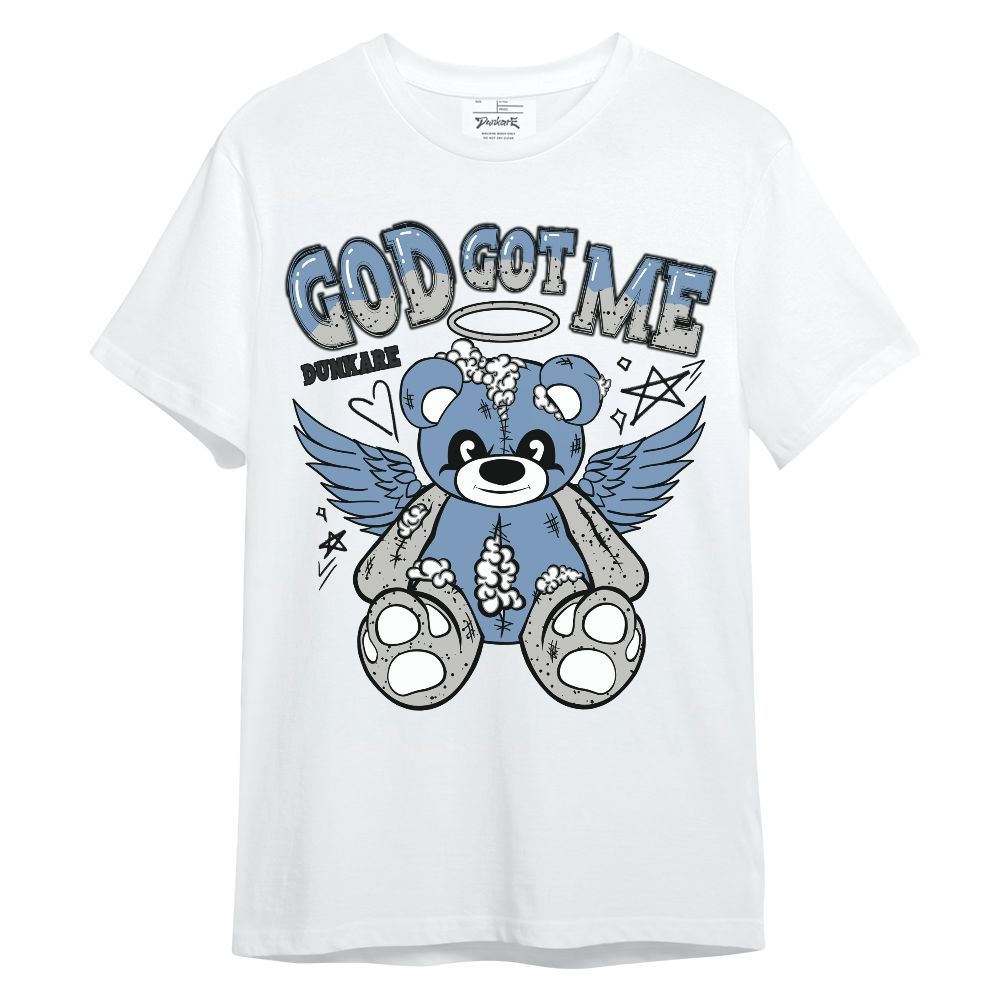 Shirt To Match University Blue 4s - Gods Guides Me Bear Unisex Shirt