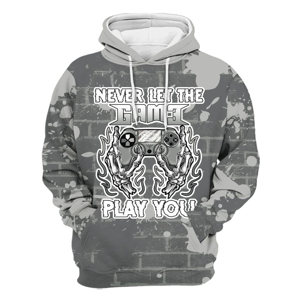 Hoodie To Match Retro Wet Cement 4s - PlayGame Skull Brick All Over Print
