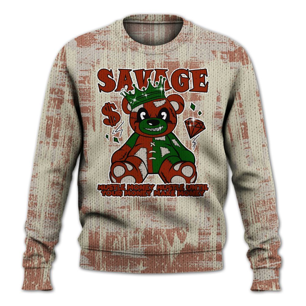 Knitted Sweater To Match El Grito 5s - Savages Bear Glitch Art