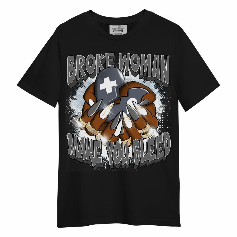Shirt To Match Cool Grey 6s - Broke Woman Heart Retro Unisex Shirt