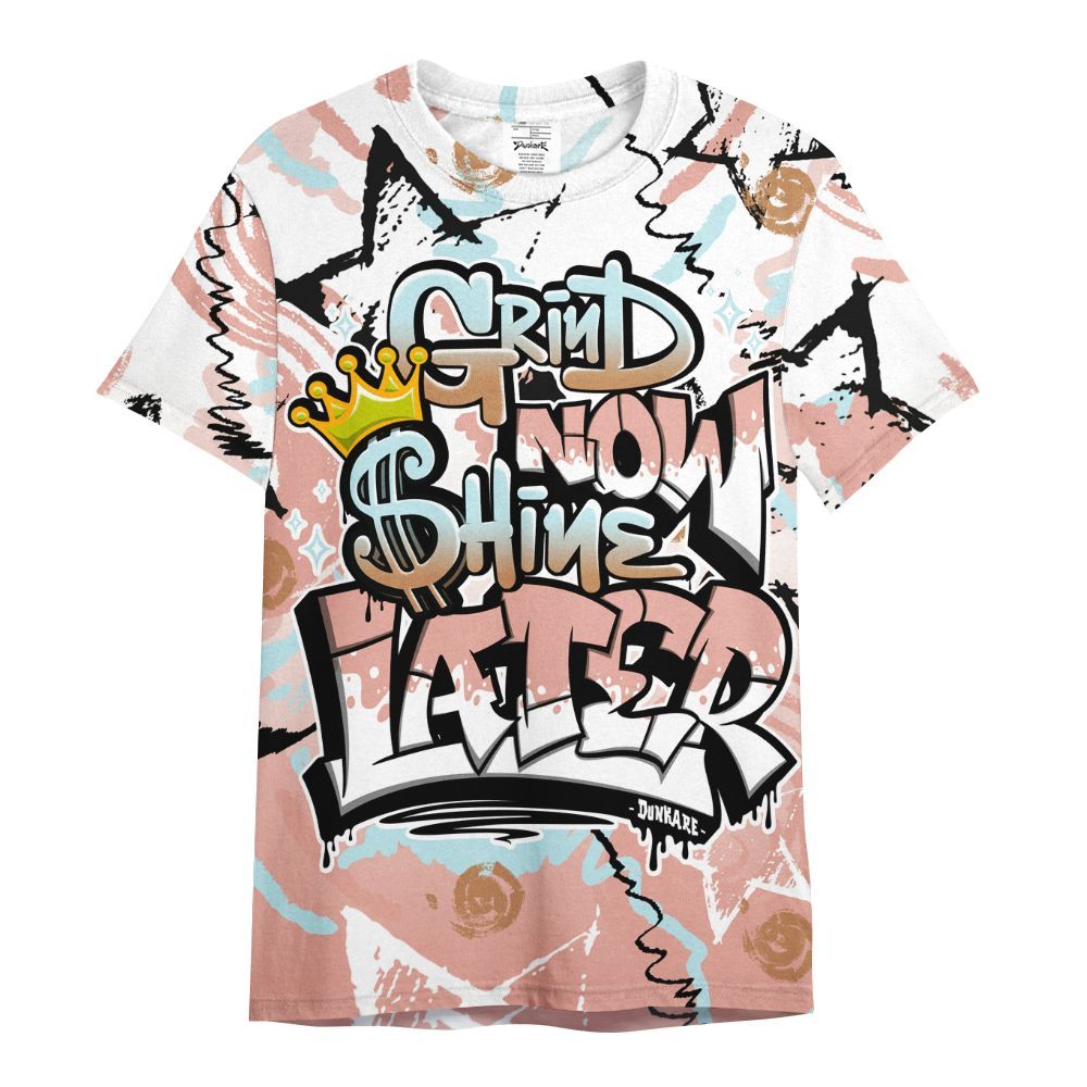 Shirt To Match Dunk Low Glacier Arctic - Grind Shine Later Drip All Over Print