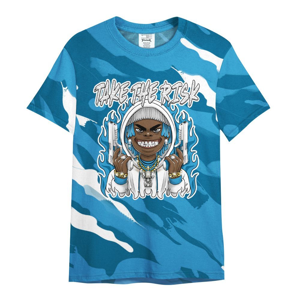 Shirt To Match Powder Blue 9s - Take The Risk Colored All Over Print