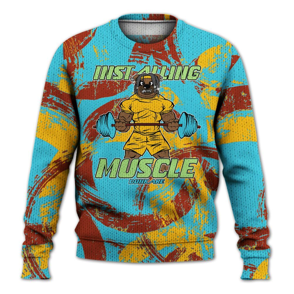 Knitted Sweater To Match SB Dunk Di'Orr Greenwood - Installing Muscle Bear Circle Slpash