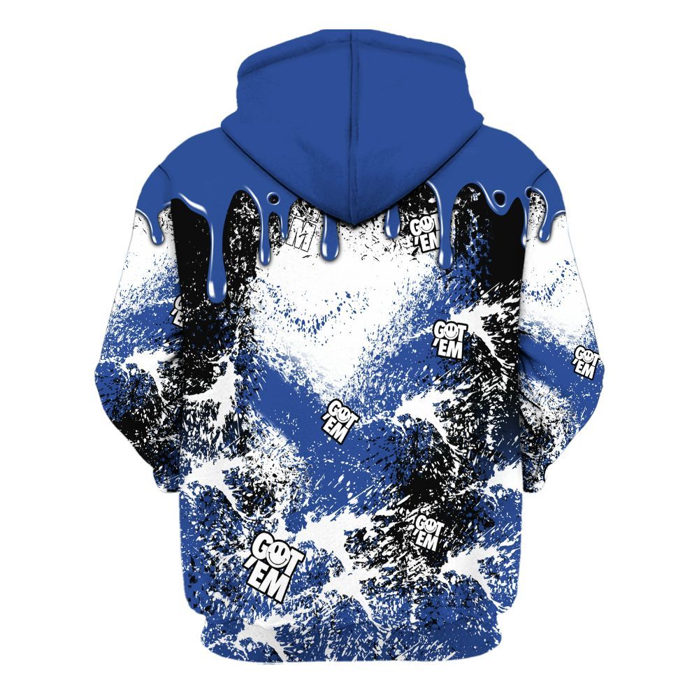 Hoodie To Match Retro Hyper Royal 13s - Dripping 23 Drip All Over Print