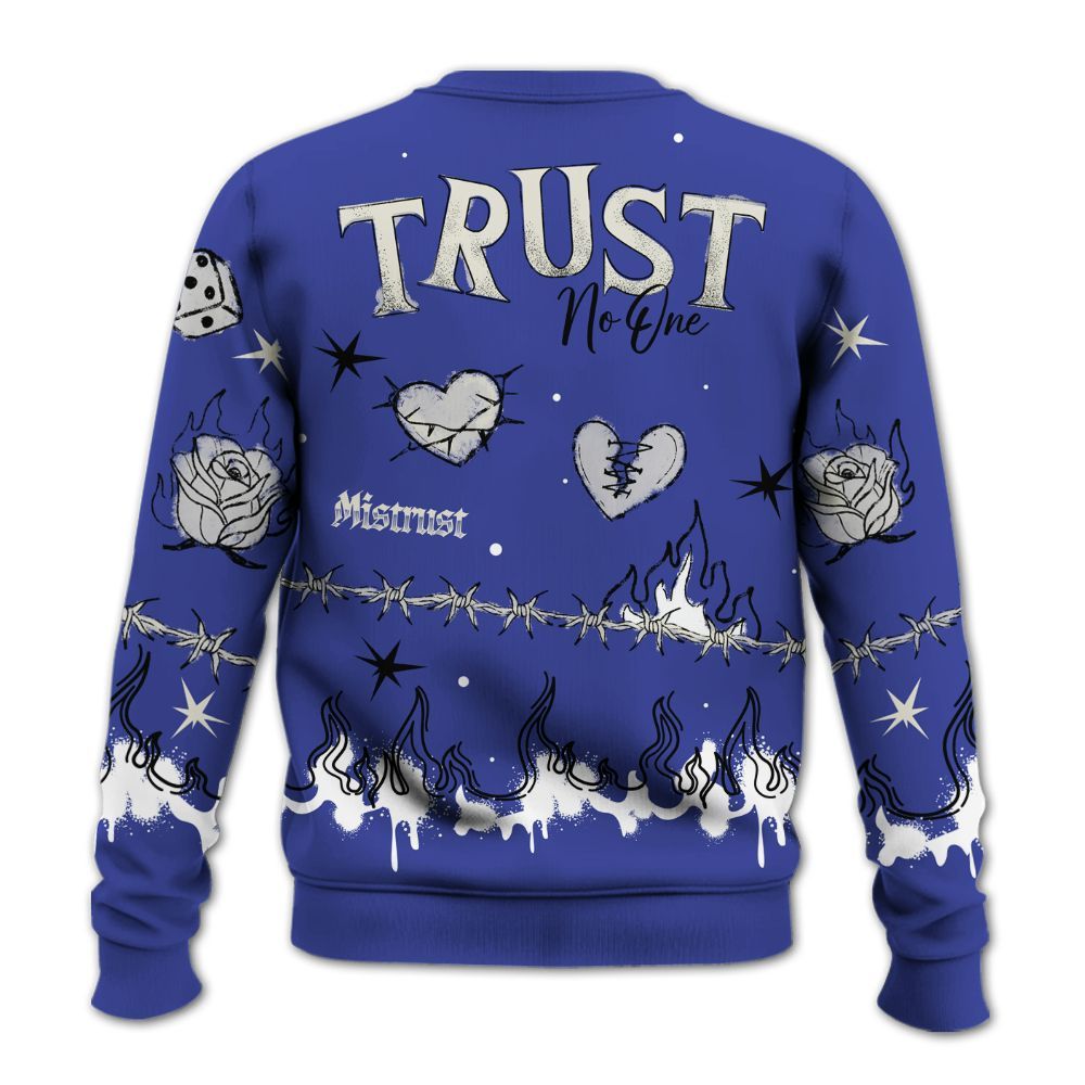 Sweatshirt To Match Shox TL Royal - Trust No One Snake-Bite Doodle Crayon All Over Print
