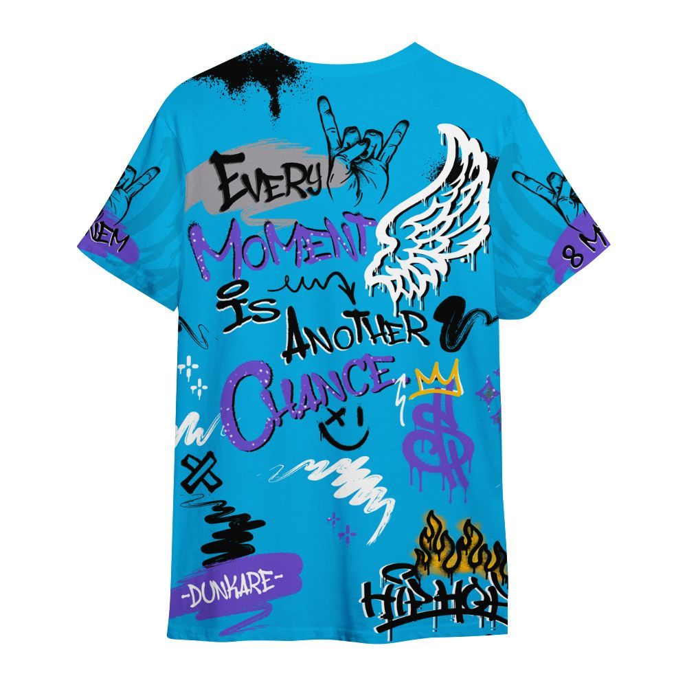 Shirt To Match Retro Aqua 8s - 8Mile Movie Graffiti All Over Print