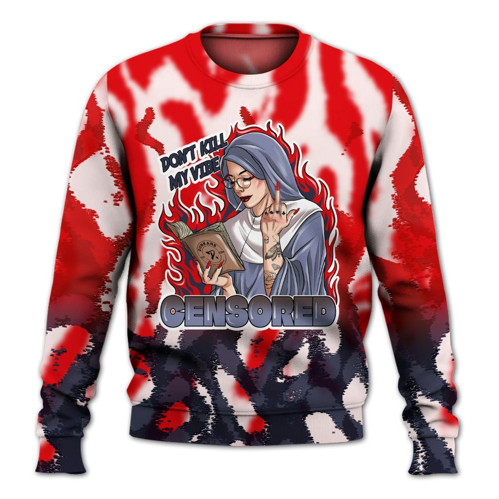 Sweatshirt To Match Low OG Howard Bison 1s - Censoredz Burn All Over Print