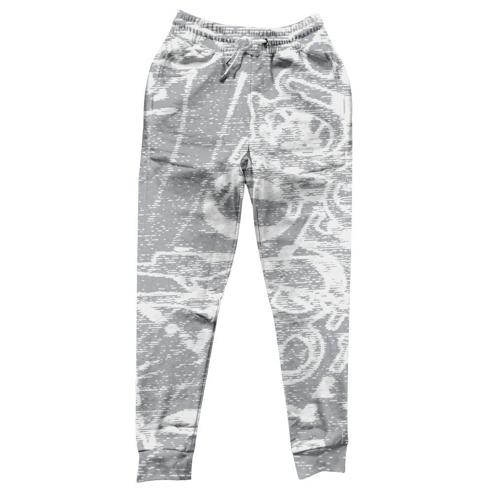 Sweatpant To Match Low OG Wolf Grey 1s - Avant Garde Graphic All Over Print