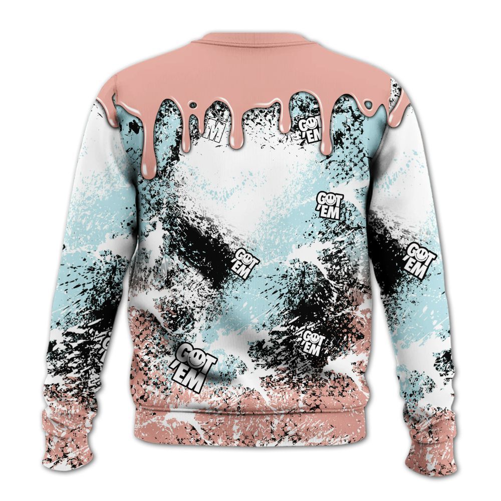 Sweatshirt To Match Dunk Low Glacier Arctic - Dripping 23 Drip All Over Print