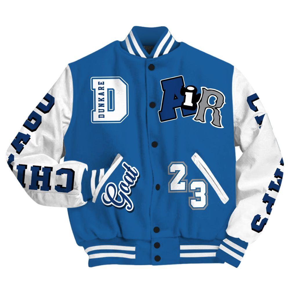 Varsity Jacket To Match French Blue 13s - AIR Number 23 GOAT All Over Print