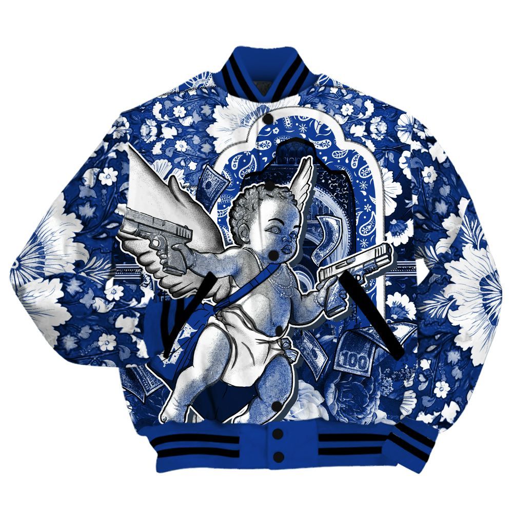 Varsity Jacket To Match Air Foamposite One Royal - Angel Money Bag All Over Print