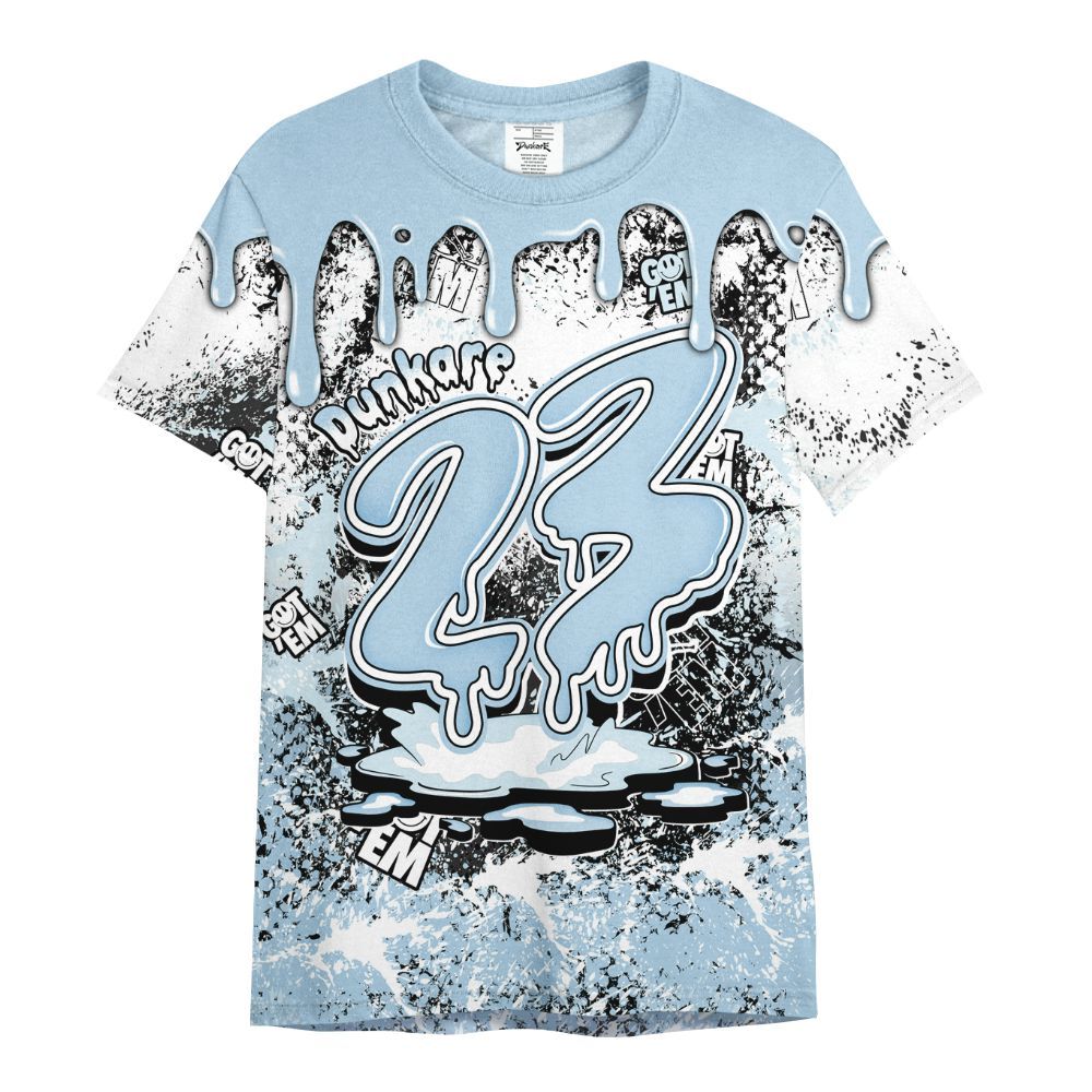 Shirt To Match Foamposite One Psychic Blue - Dripping 23 Drip All Over Print