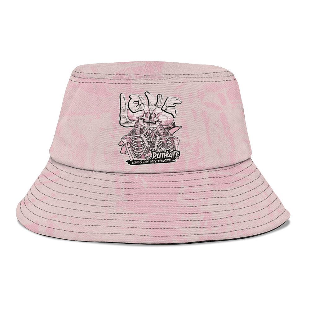 Bucket Hat To Match Dunk Low KD 17 Aunt Pearl - Skull Love Graphic