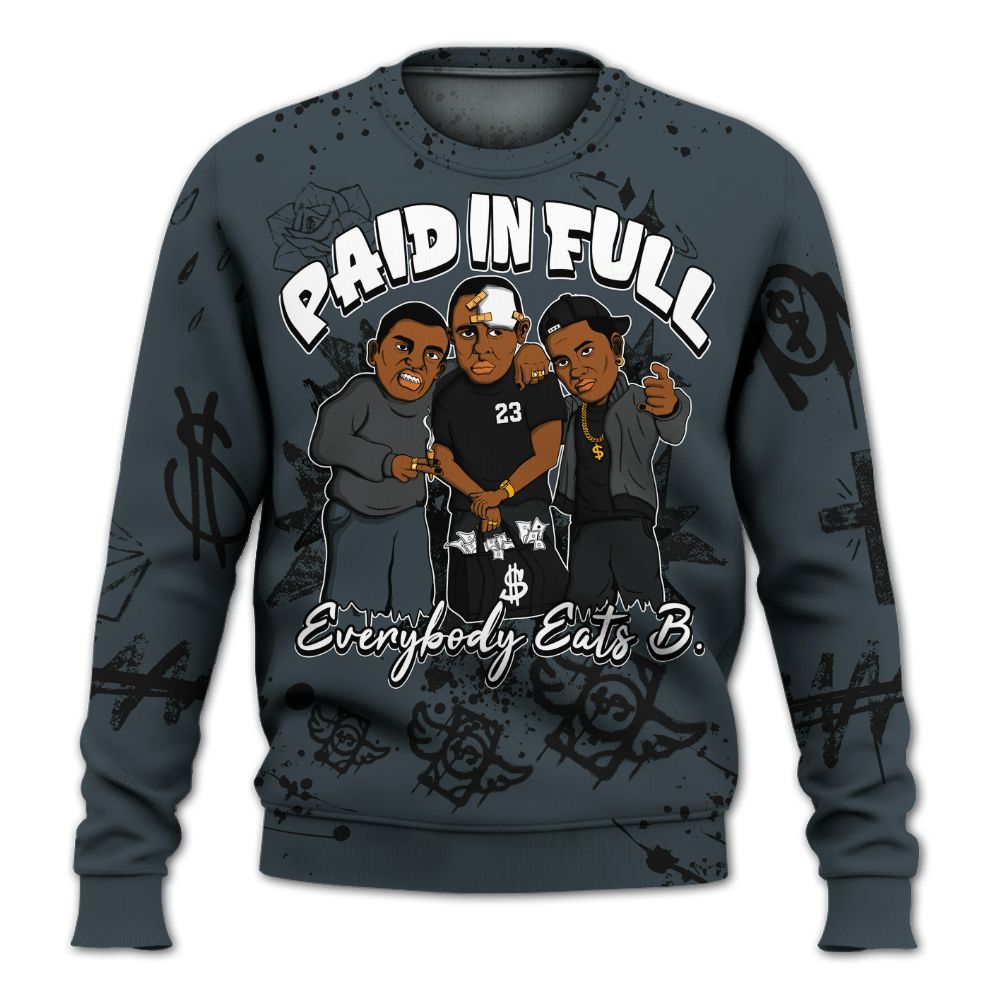 Sweatshirt To Match Air Max Sunder Gore Tex Black - Everybody Paid In Full Crayon All Over Print