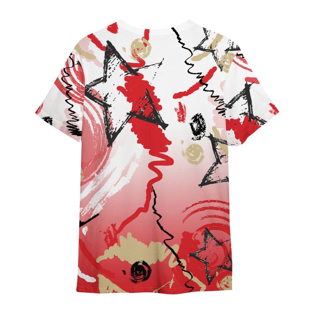 Shirt To Match Prime 93 Fire Red - Grind Shine Later Drip All Over Print