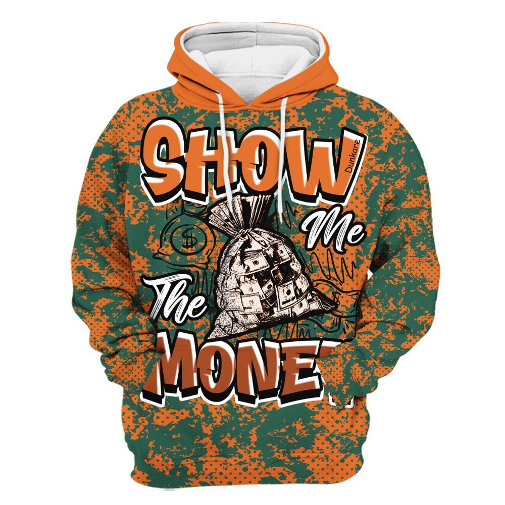 Hoodie To Match Dunk Low Ceramic - Show Me The Money Retro All Over Print