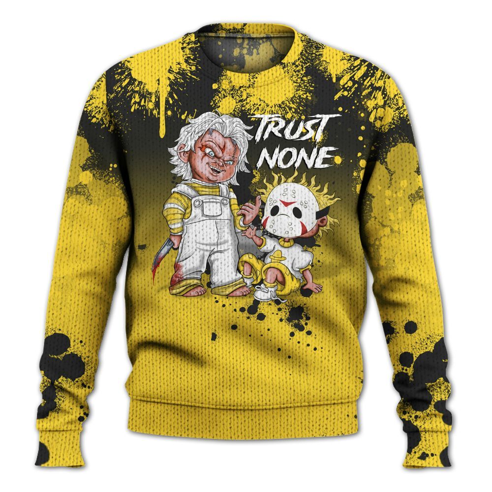 Sweater To Match Mid New Love 2025 1s - Trust No One Scary Graphic