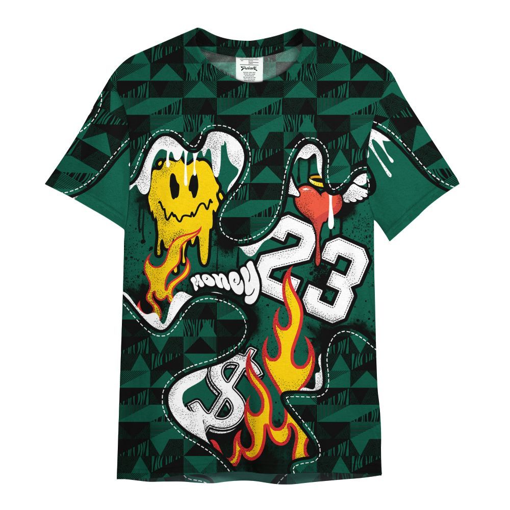 Shirt To Match Oxidized Green 4s - 23 Smile Burning Heart All Over Print