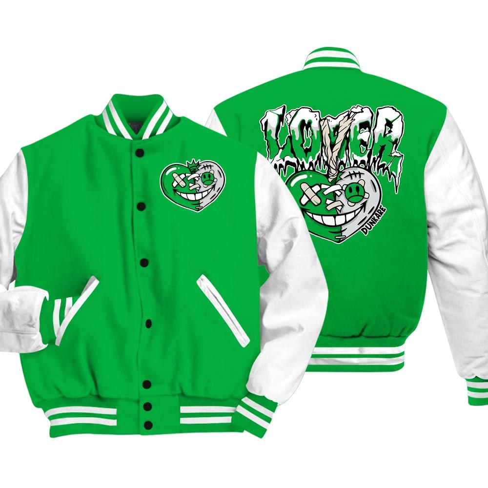 Varsity Jacket To Match Lucky Green 5s - Love Loser Varsity Jacket Unisex 0905 PAT