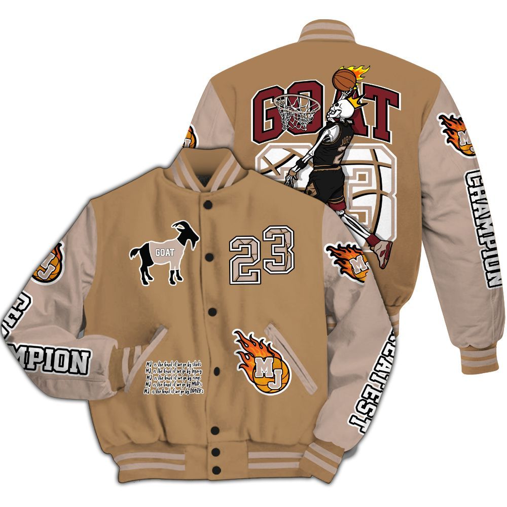 Varsity Jacket To Match Kobe 4 Gold Medal - 23 G.0.A.T Jump Up Basketball All Over Print
