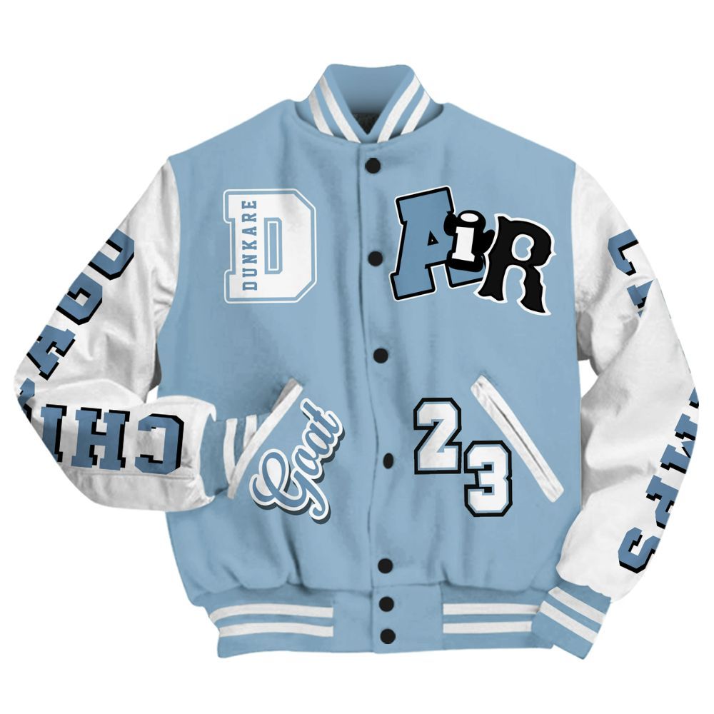Varsity Jacket To Match High University Blue 1s - AIR Number 23 GOAT All Over Print