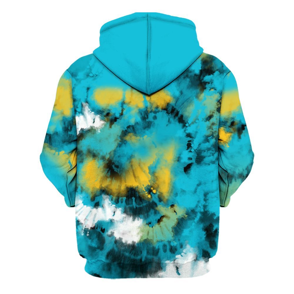 Hoodie To Match Retro Aqua 5s - God Blessed Tie Dye All Over Print