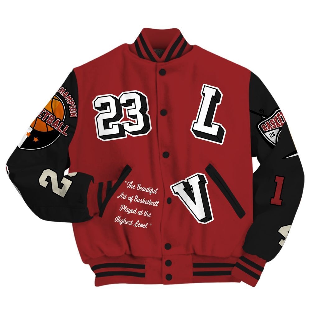Varsity Jacket To Match High 85 Bred 1s - The GOAT Got Em Streetwear All Over Print
