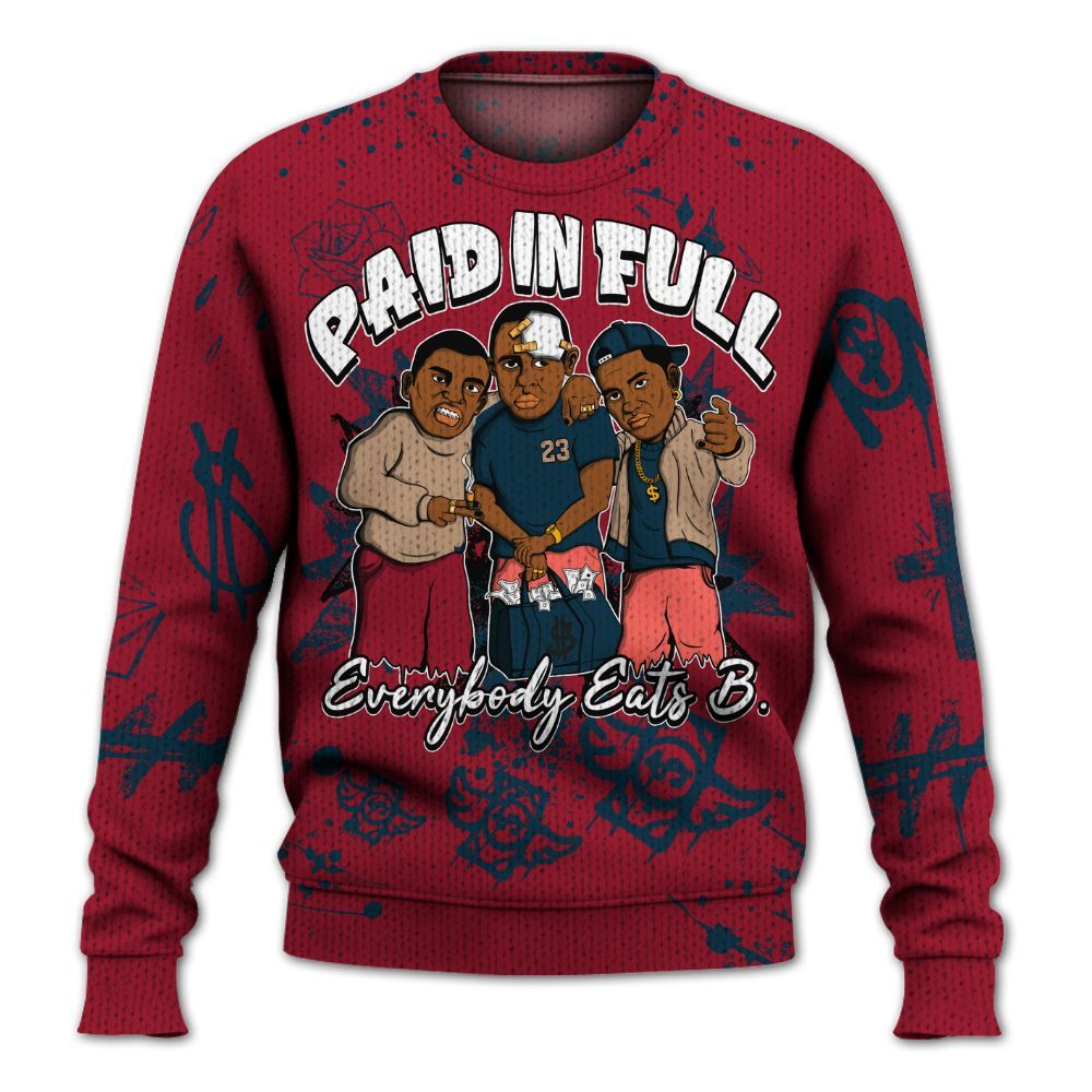 Knitted Sweater To Match Mid Multi Color 2022 1s - Everybody Paid In Full Crayon